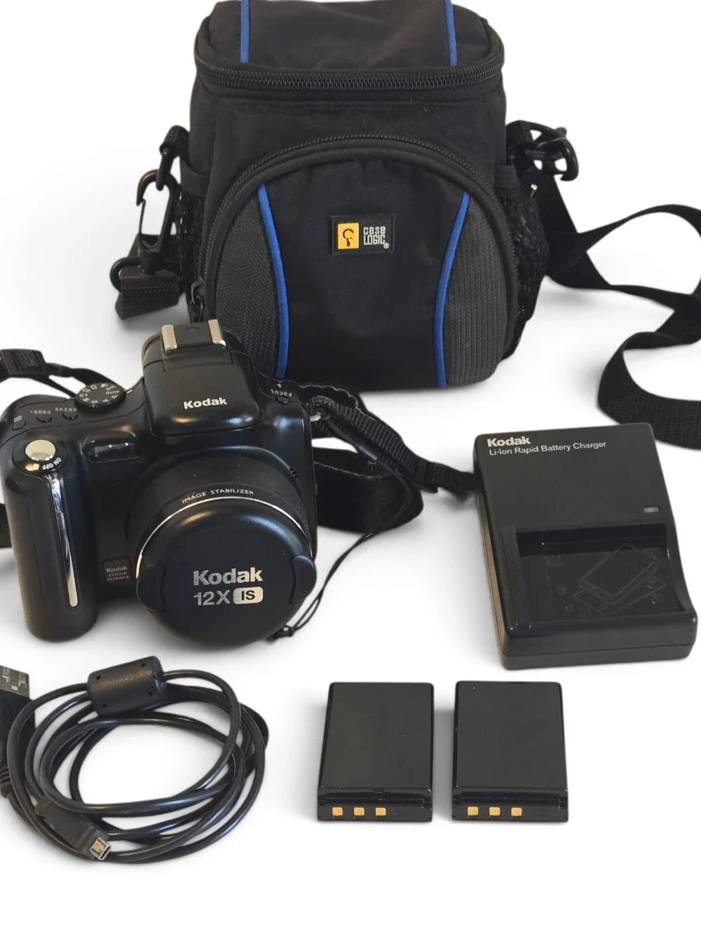 Kodak EasyShare P712 Black 7.1MP Digital Camera w/2 Batteries & Charger *TESTED*